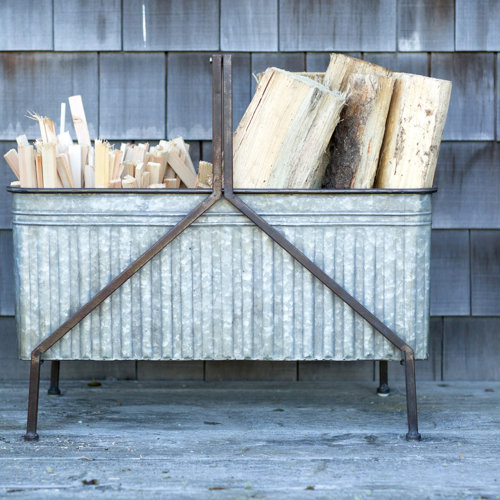 Williston Troxelville Galvanized Metal Storage Bucket on Stand